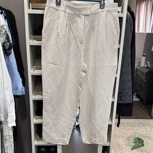 H&M Women’s Light Beige Pleated Chinos